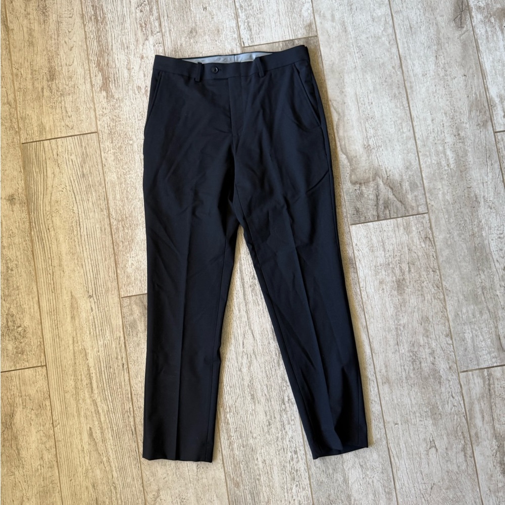 Bar III Slim Fit Black Men's Dress Trousers
